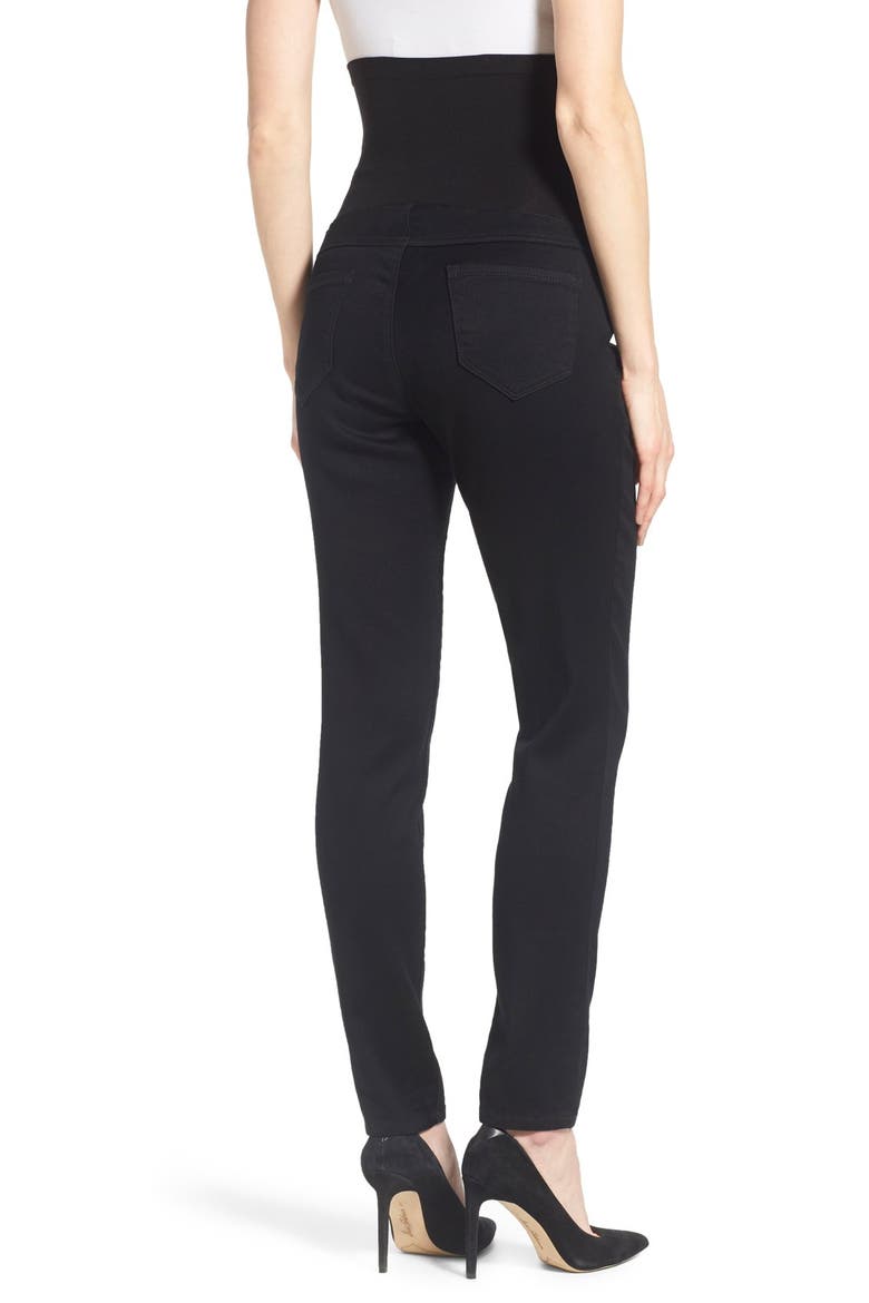 Butter Maternity Skinny Jeans, Alternate, color, BLACK