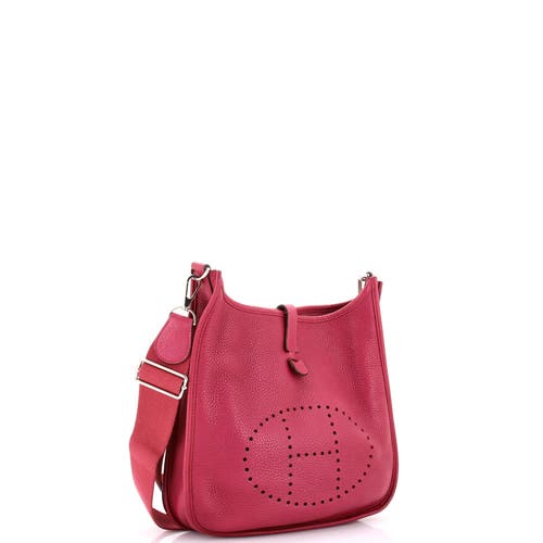 Pre-owned Hermes Hermes Evelyne Bag Gen Iii Clemence Pm In Red