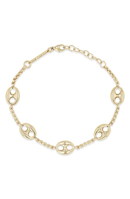 Zoë Chicco 14k Gold Mariner Station Bracelet In Gold