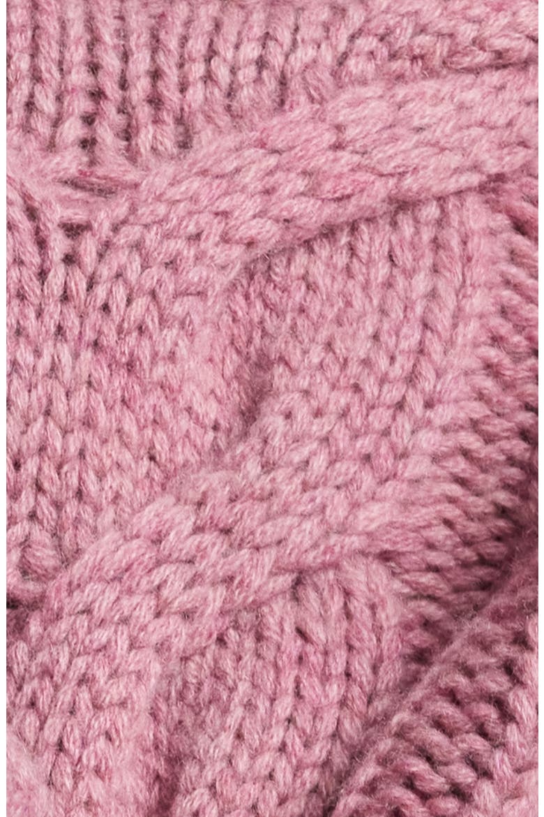 Traveling Cashmere Cable Sweater, Alternate, color, PLUM