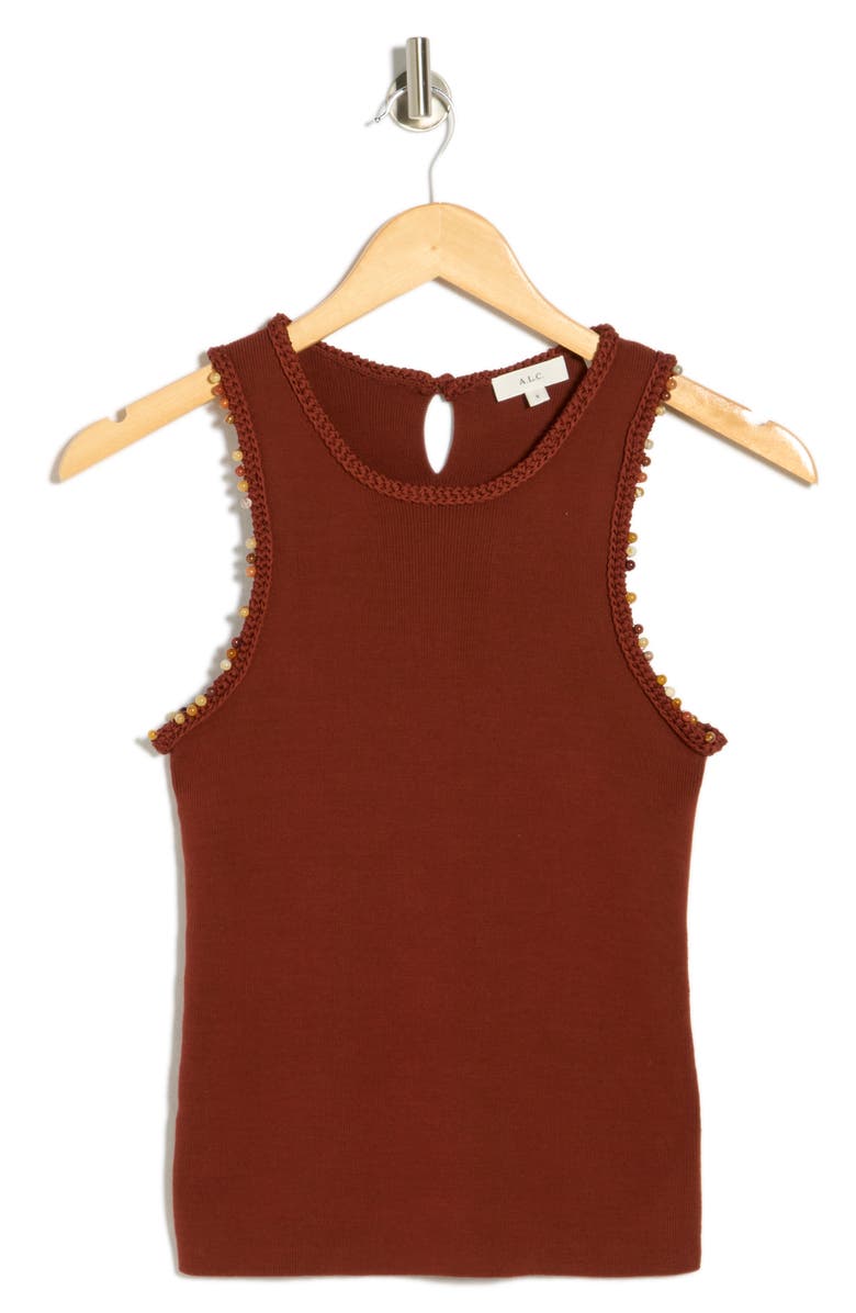 A.L.C. Nelly Beaded Top, Alternate, color, Deep Sequoia