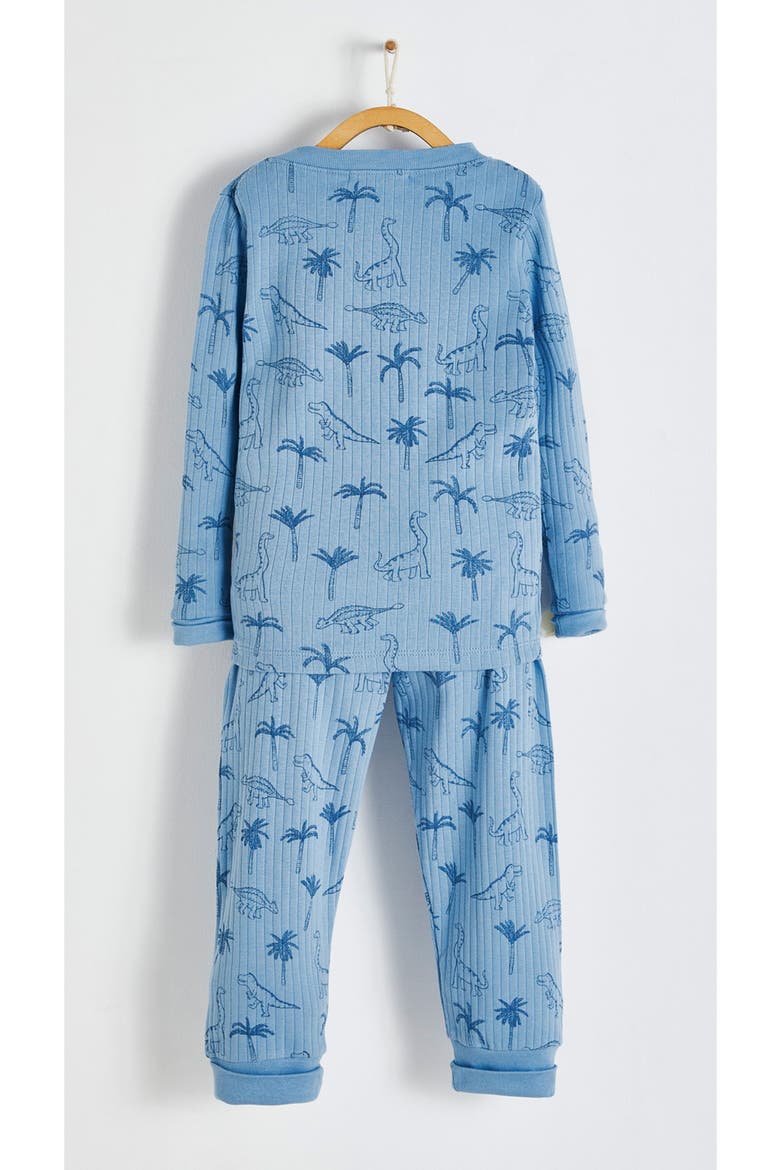 Premium Cotton Roar Snug Fit Long Pajama Set for Infant, Alternate, color, Blue
