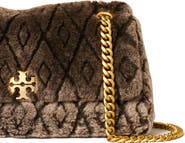 Tory Burch Small Charlie Quilted Genuine Shearling Shoulder Bag