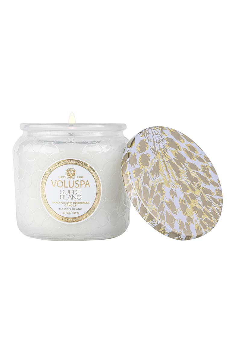 Suede Blanc Petite Jar Candle, Alternate, color, SUEDE BLANC