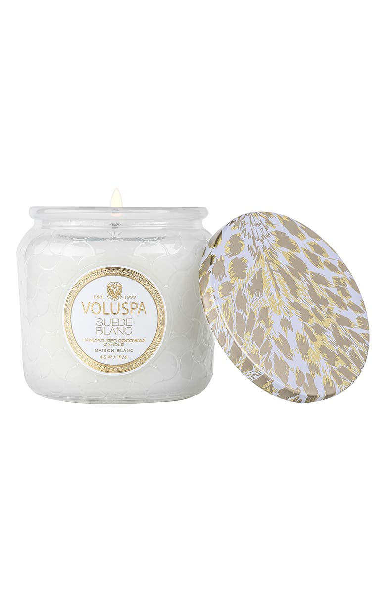 Voluspa Suede Blanc Petite Jar Candle, Alternate, color, Suede Blanc