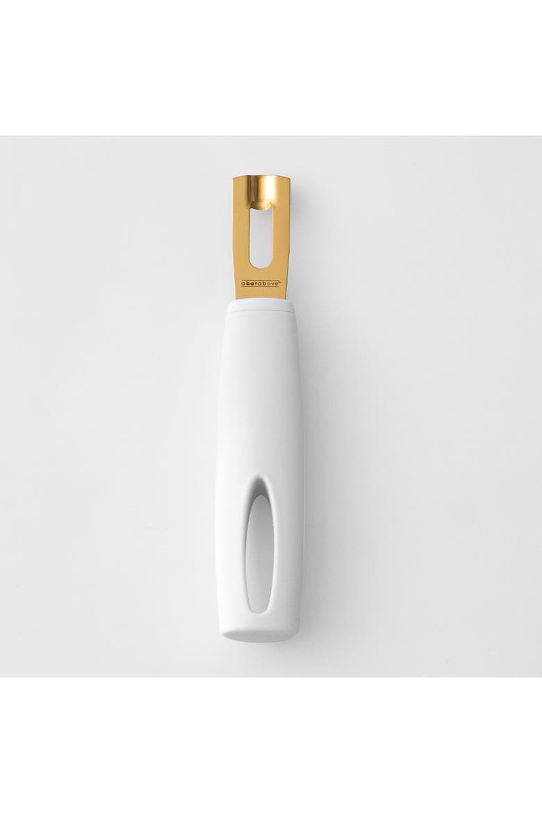 Gold Channel Knife, White Handle, Alternate, color, White