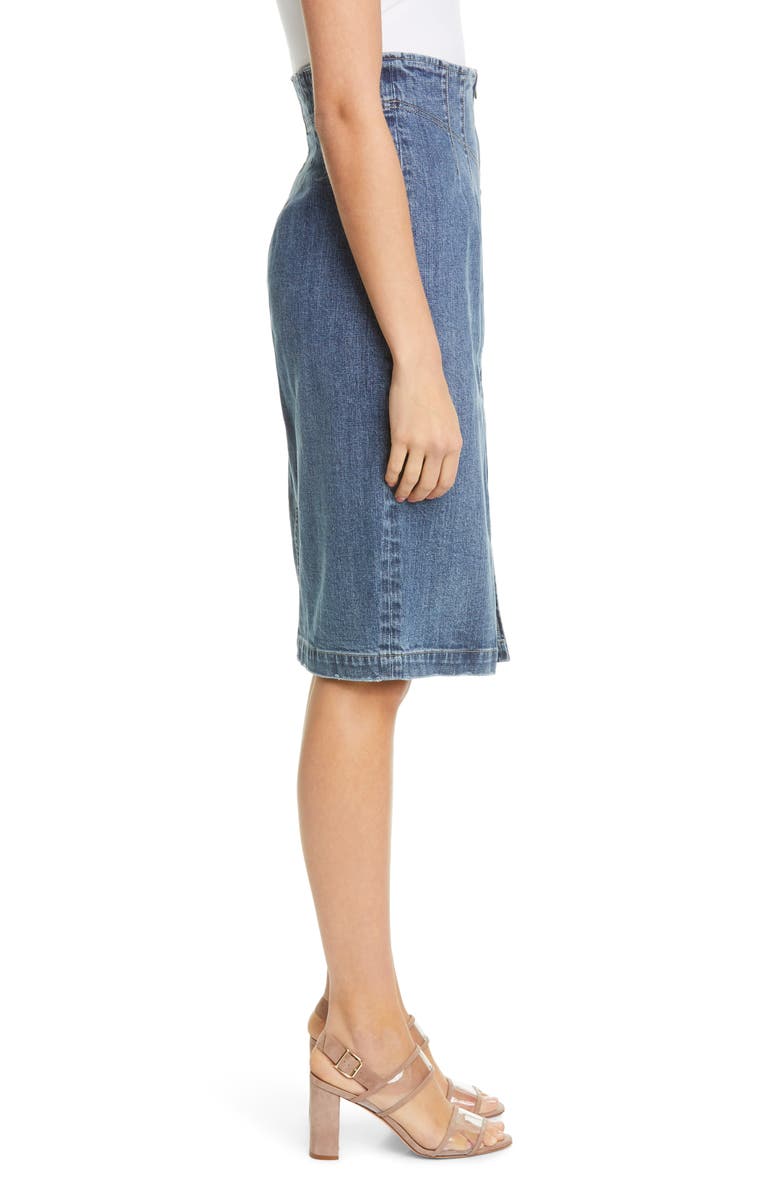 La Vie Rebecca Taylor Denim Skirt, Alternate, color, 