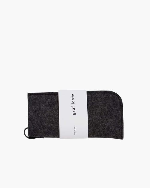 Graf & Lantz Graf Lantz Classic Merino Wool Eyeglass Sleeve In Charcoal Black