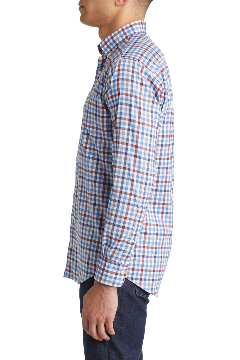 Orin Crown Light Tattersall Check Button-Down Shirt, Alternate, color, WHITE