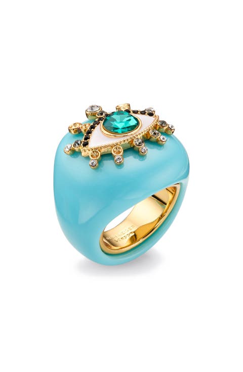 Evil Eye Dome Cocktail Ring