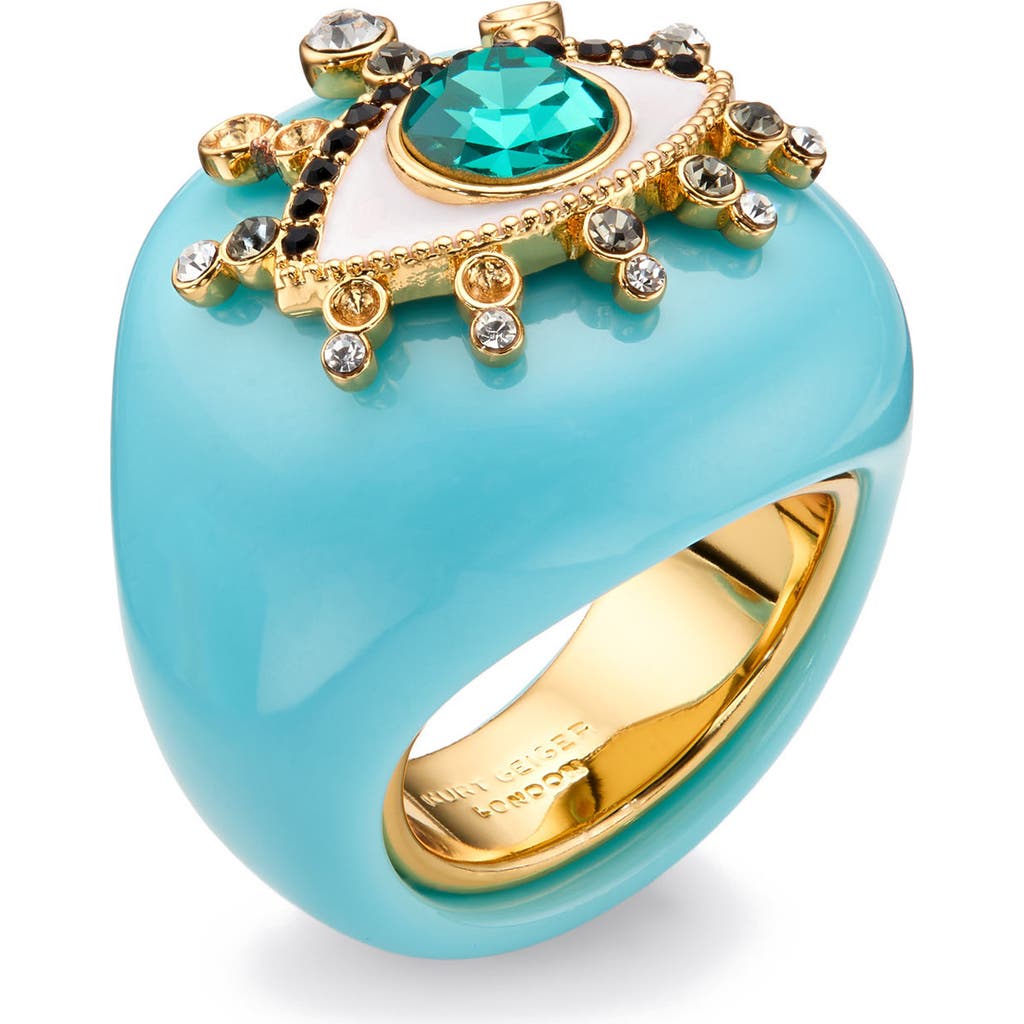 KURT GEIGER KURT GEIGER LONDON EVIL EYE DOME COCKTAIL RING