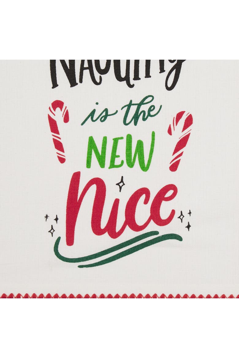 Asst Naughty Nice Printed Dishtowel Set/2, Alternate, color, Naughty Nice