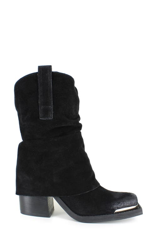 Zigi Western Boot In Black Suede
