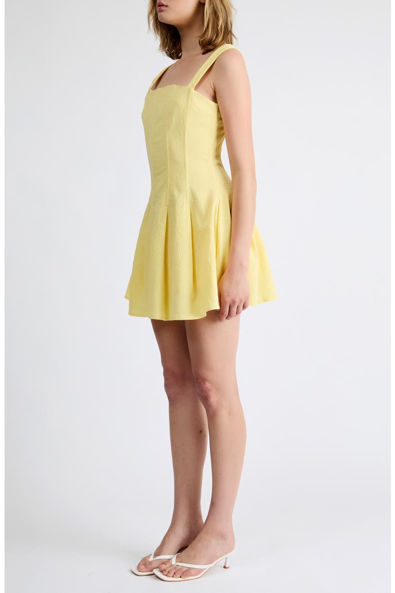 Zoe Textured Seam Minidress, Alternate, color, YELLOW