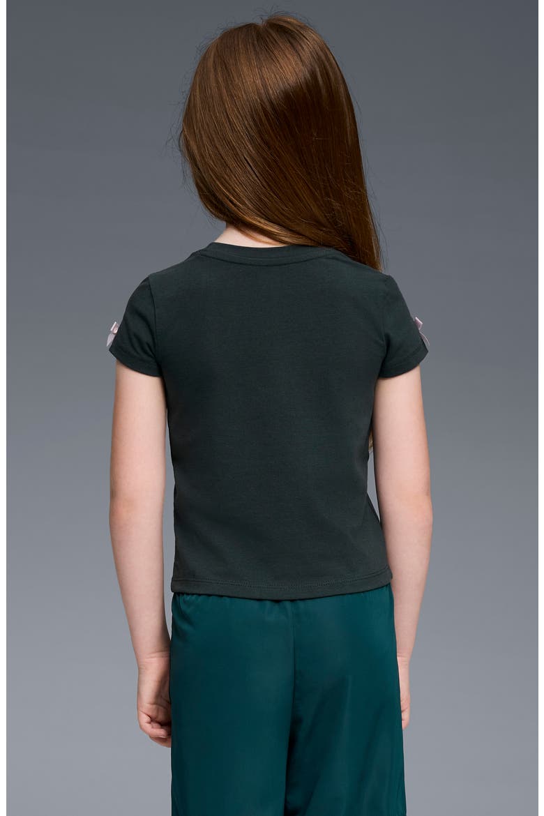 Kids' Bow Society Stretch Cotton T-Shirt, Alternate, color, GREEN TERRAIN