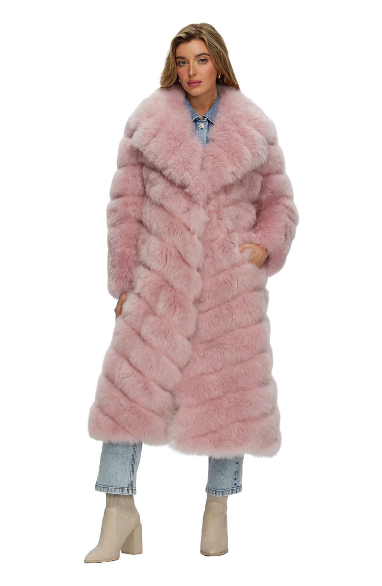 GORSKI Select Cashmere Goat Diagonal Coat, Main, color, Light Pink