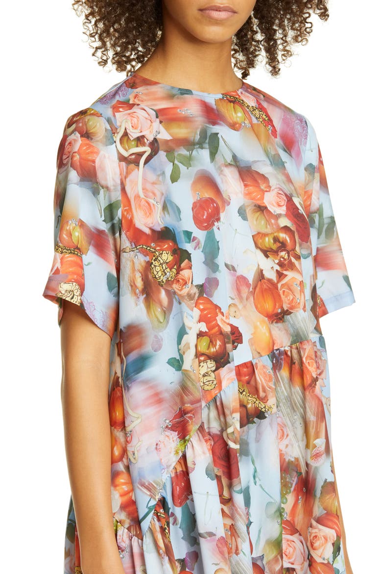 Ritual Tomato Print Maxi Dress, Alternate, color, SISTINE TOMATO SILK