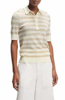 Fidenka Stripe Merino Wool Polo