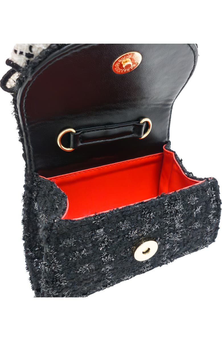 Puttisu Coco Ribbon Bow Pearl Handbag, Alternate, color, Noir Elegance