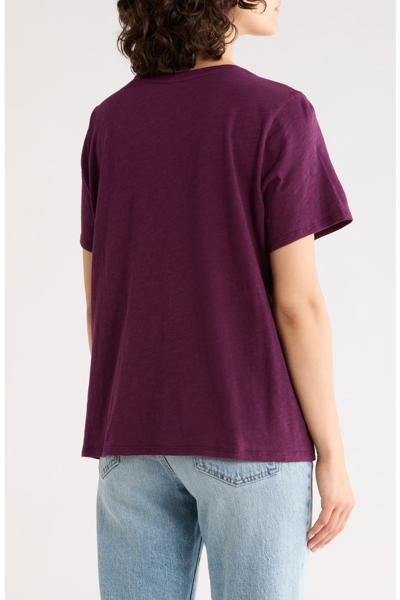 Crewneck Short Sleeve Organic Cotton T-Shirt, Alternate, color, BLACKBERRY