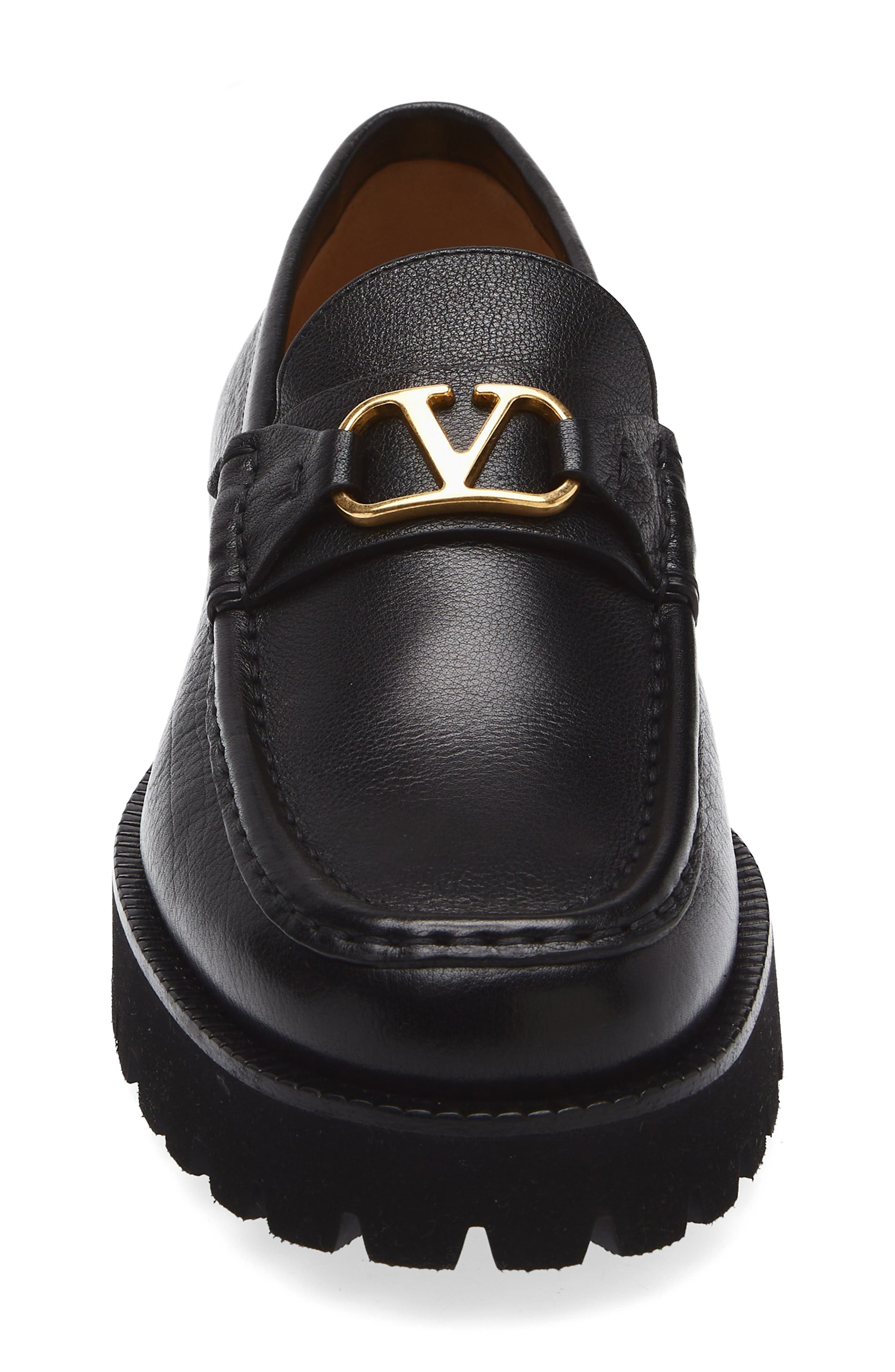 Valentino Garavani VLOGO Signature Loafer, Alternate, color, Black