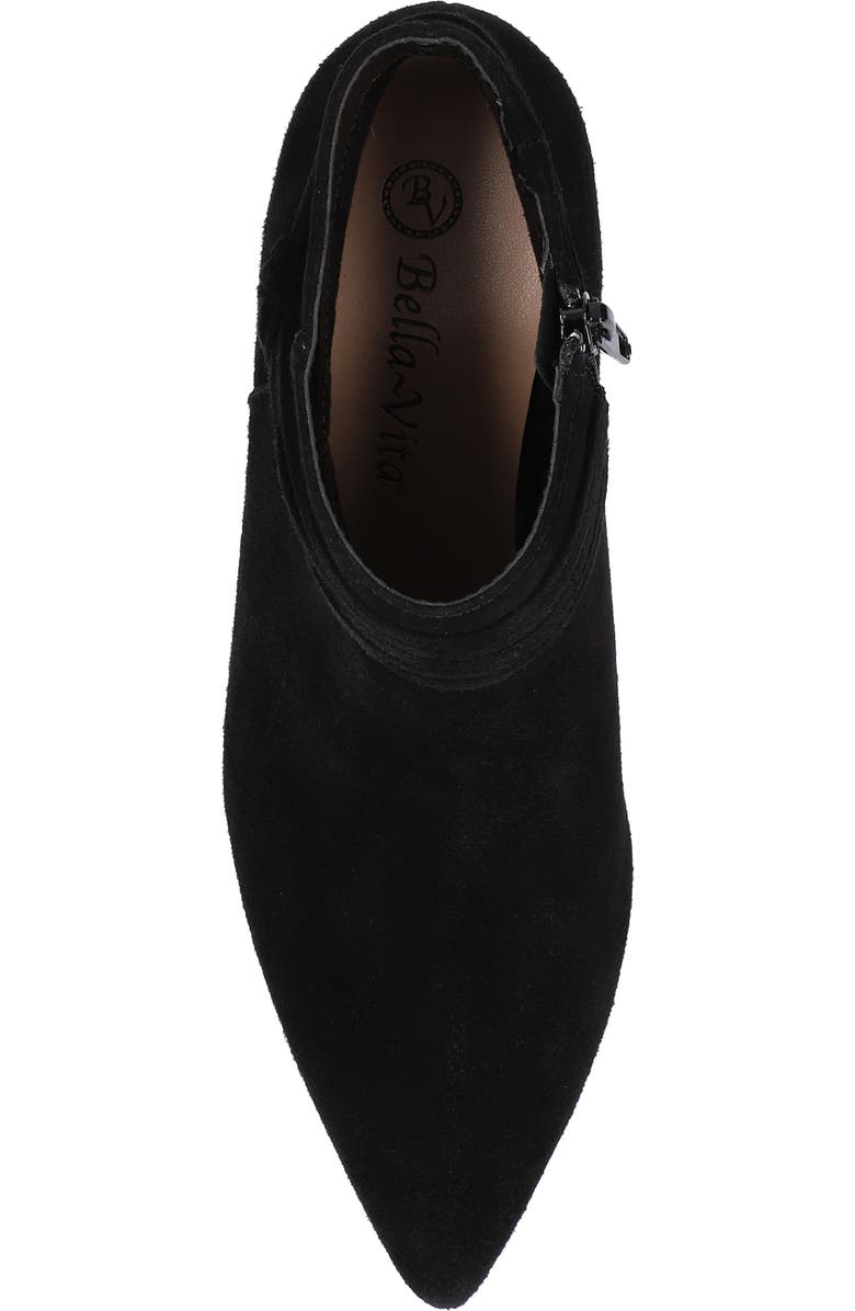 Bella Vita Jani Pointed Toe Bootie, Alternate, color, Black Kidsuede Leather