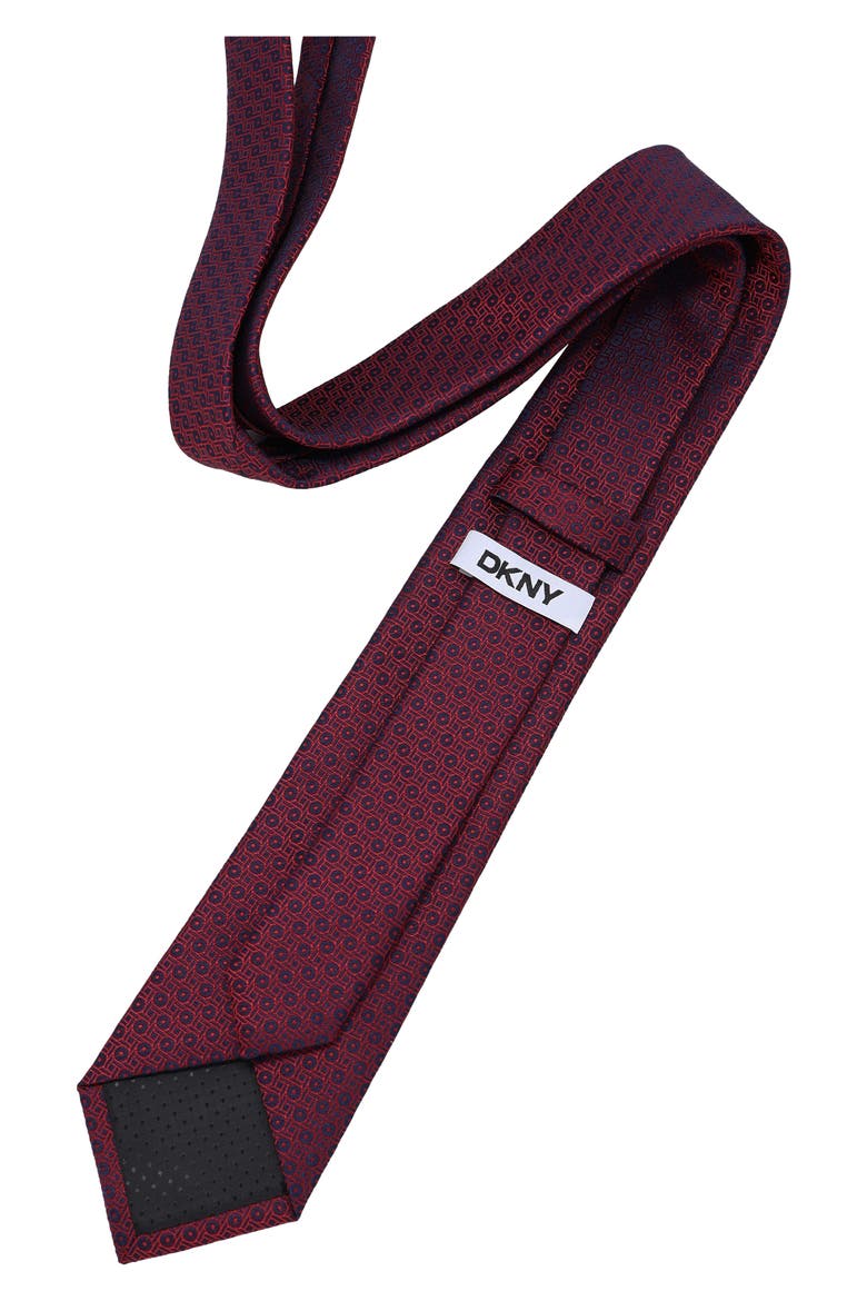 Geometric Tie, Alternate, color, NVY/ RED