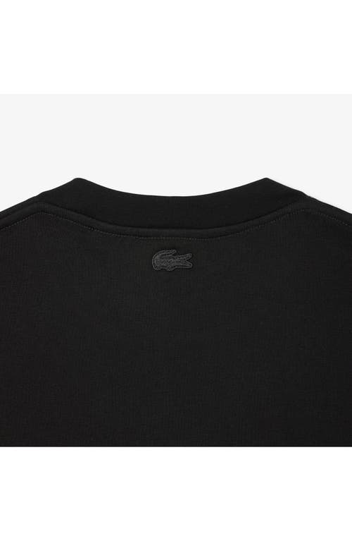 Lacoste Embroidered-logo Cotton T-shirt In Black