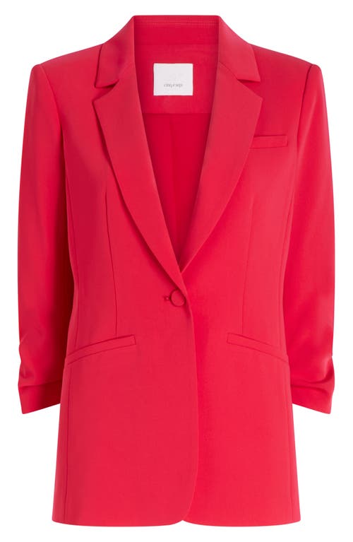 Cinq À Sept Cinq A Sept Khloe Ruched-cuff Blazer In Red