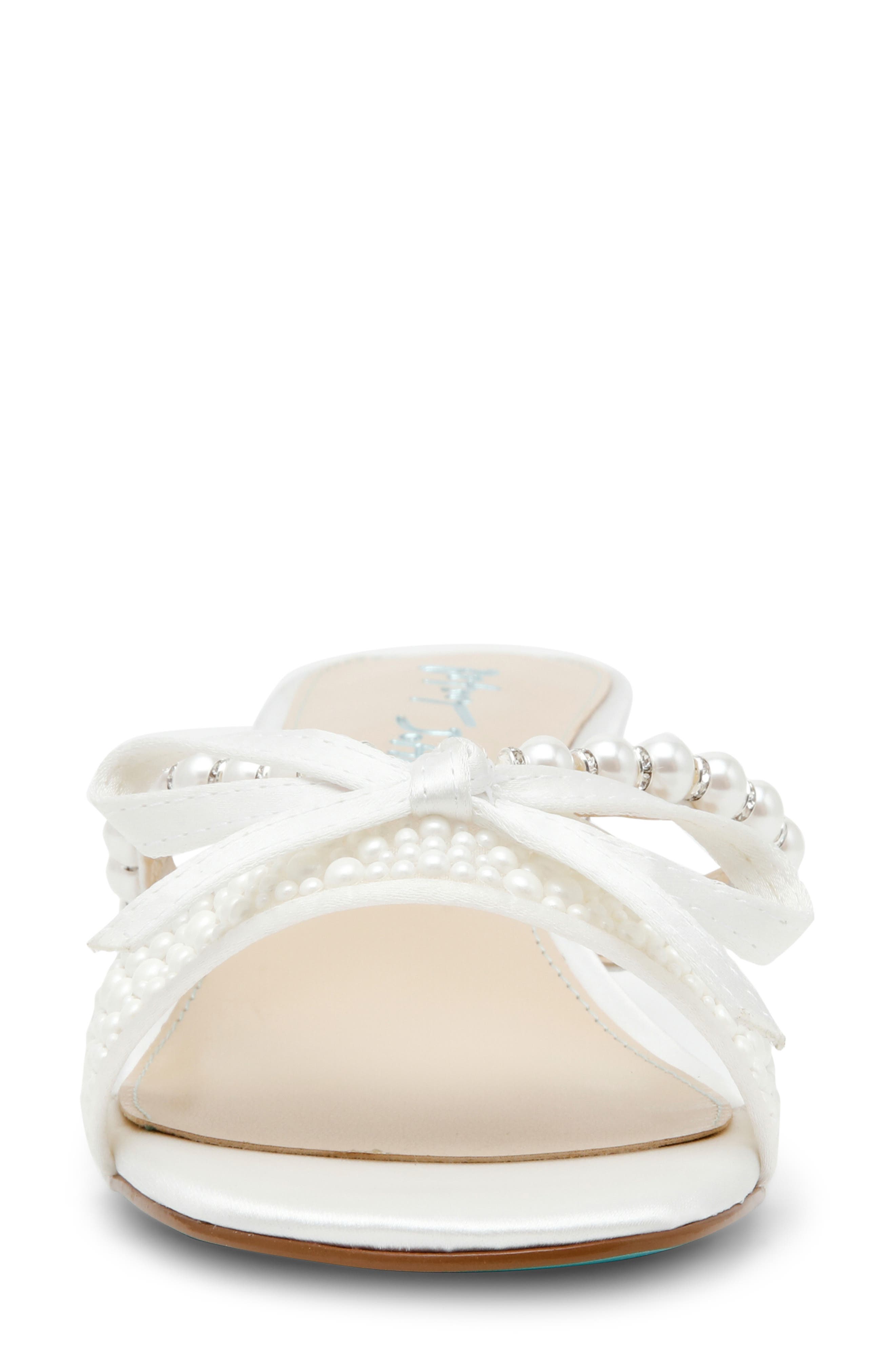 Betsey Johnson Mandy Kitten Heel Sandal, Alternate, color, Pearl