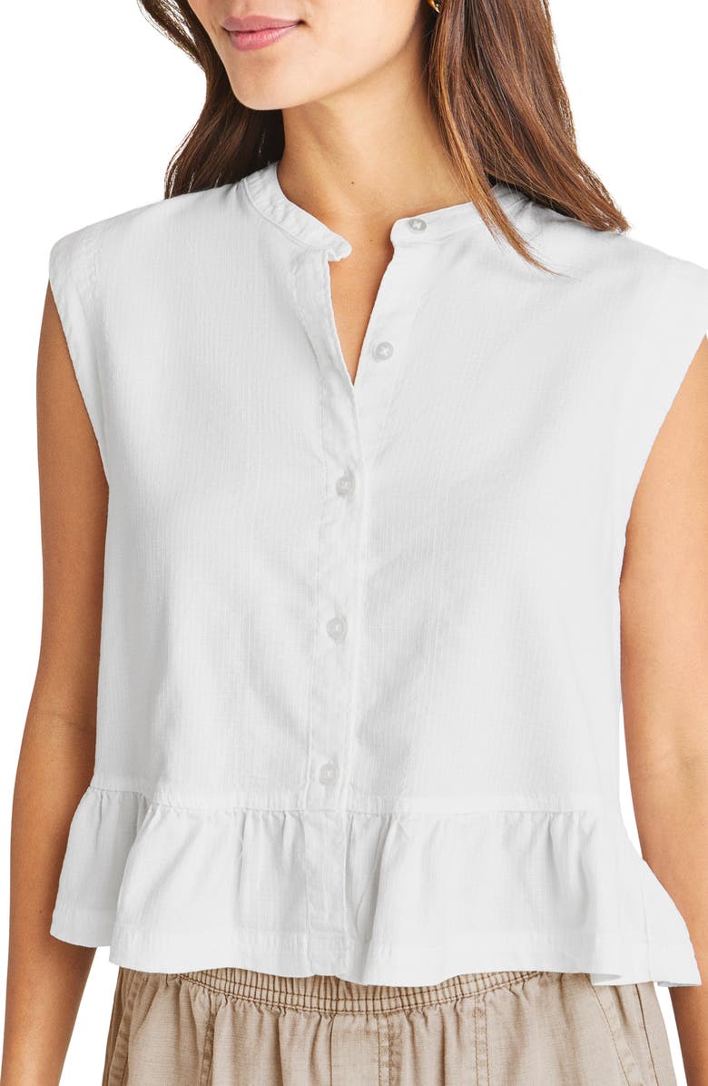 Splendid Alice Sleeveless Peplum Button-Up Shirt, Alternate, color, 