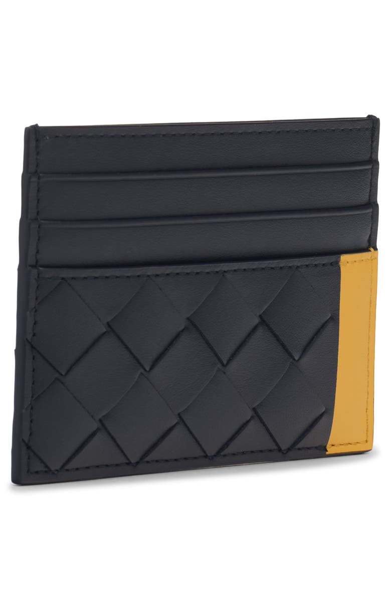 Bottega Veneta Intrecciato Leather Card Holder, Alternate, color, 4112 Midnight-Taxi