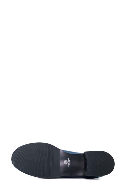 Marc Joseph New York East Village Penny Loafer In Atlantic Blue Soft Patent