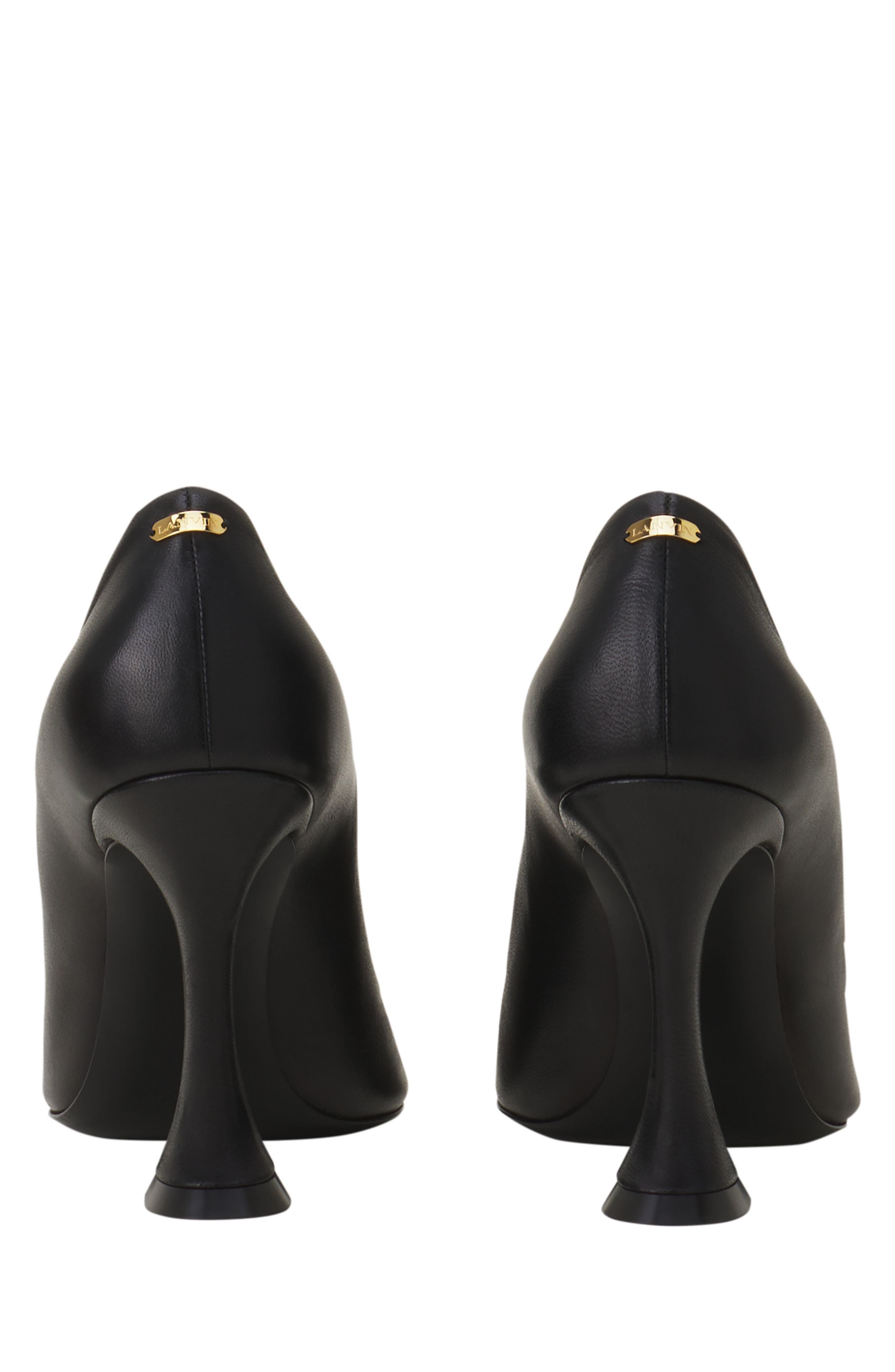 Lanvin Midnight Step Leather Bow Pump, Alternate, color, 