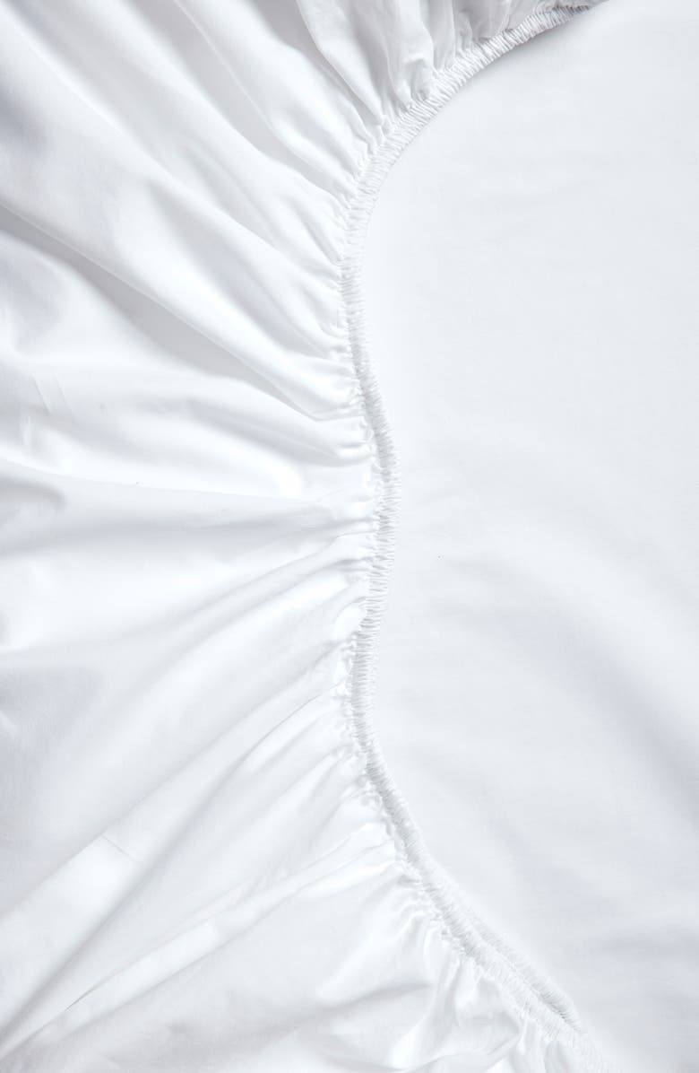Nordstrom Organic Cotton Percale Fitted Sheet, Alternate, color, White
