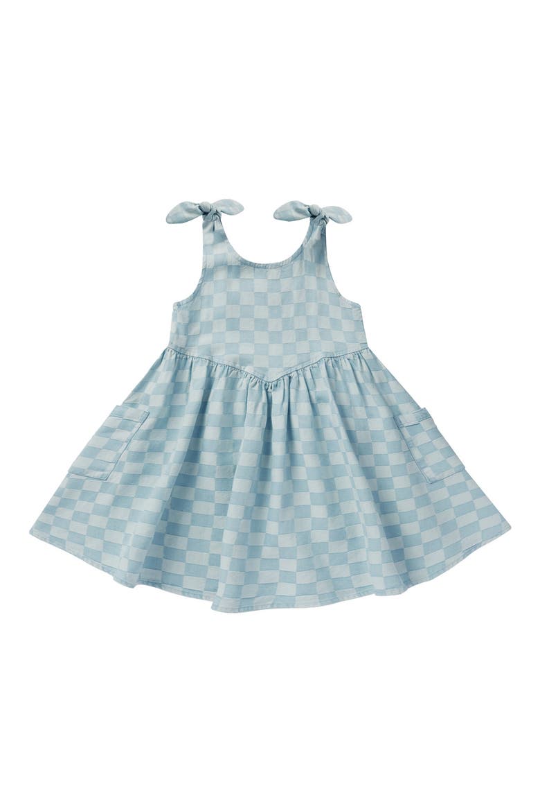 Blue Check Summer Dress, Main, color, BLUE-CHECK