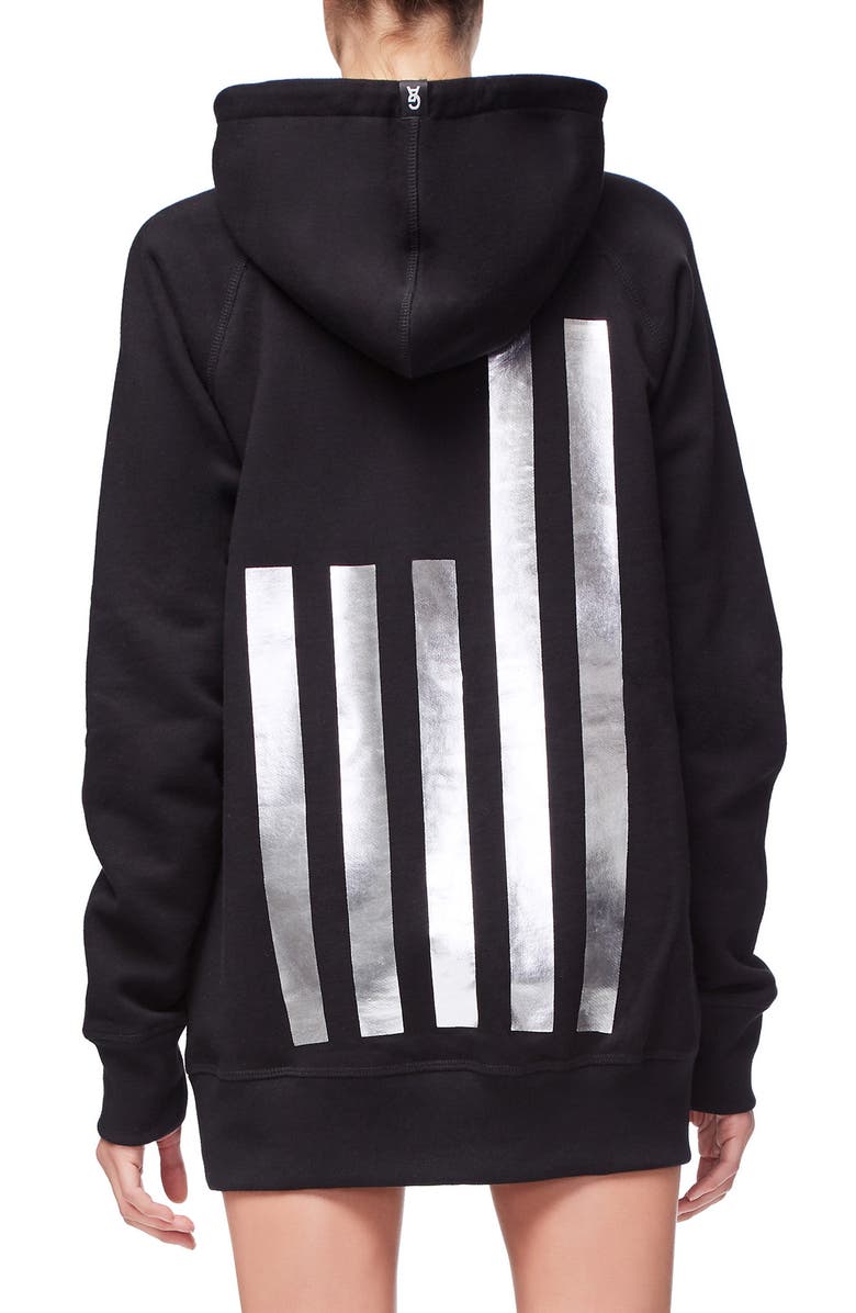 Good American Goodies Stars & Stripes Hoodie, Alternate, color,