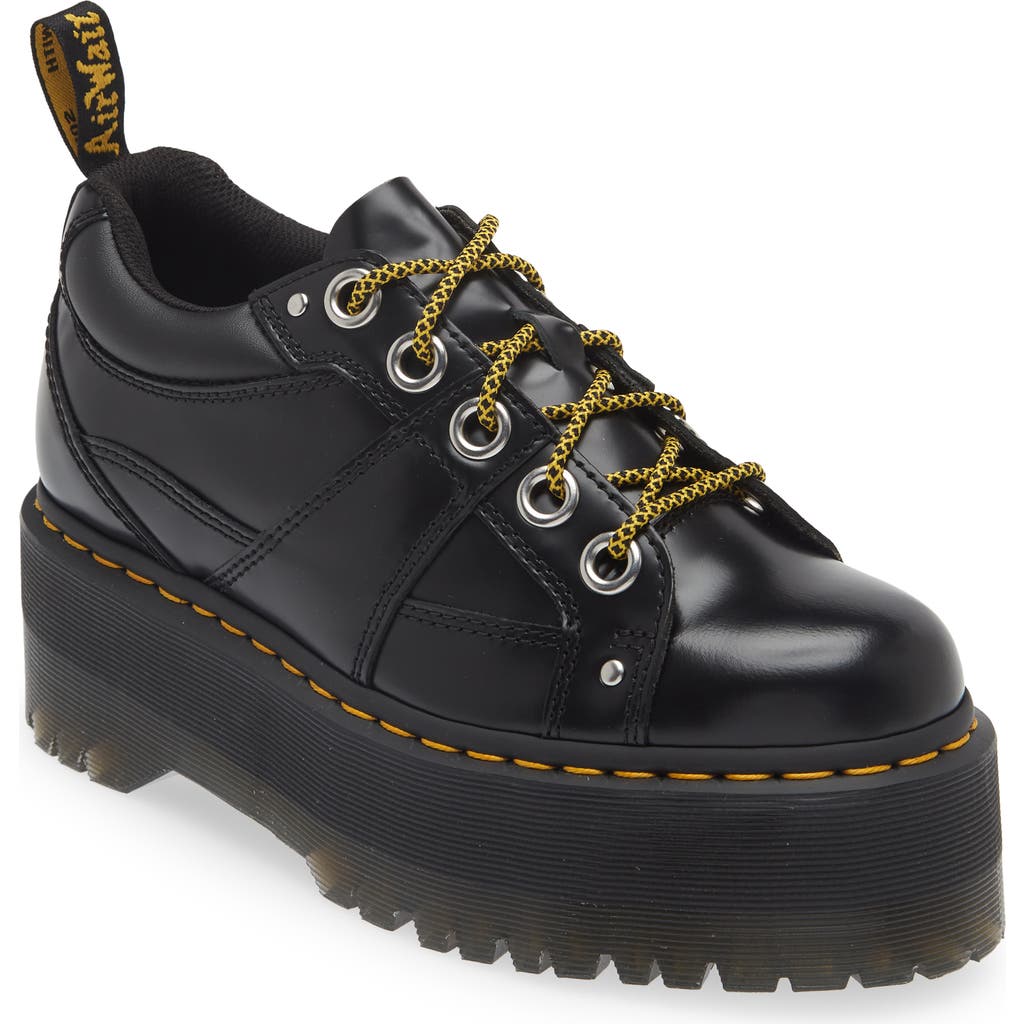 Dr. Martens 5-eye Quad Max Lug Platform Sneaker In Black