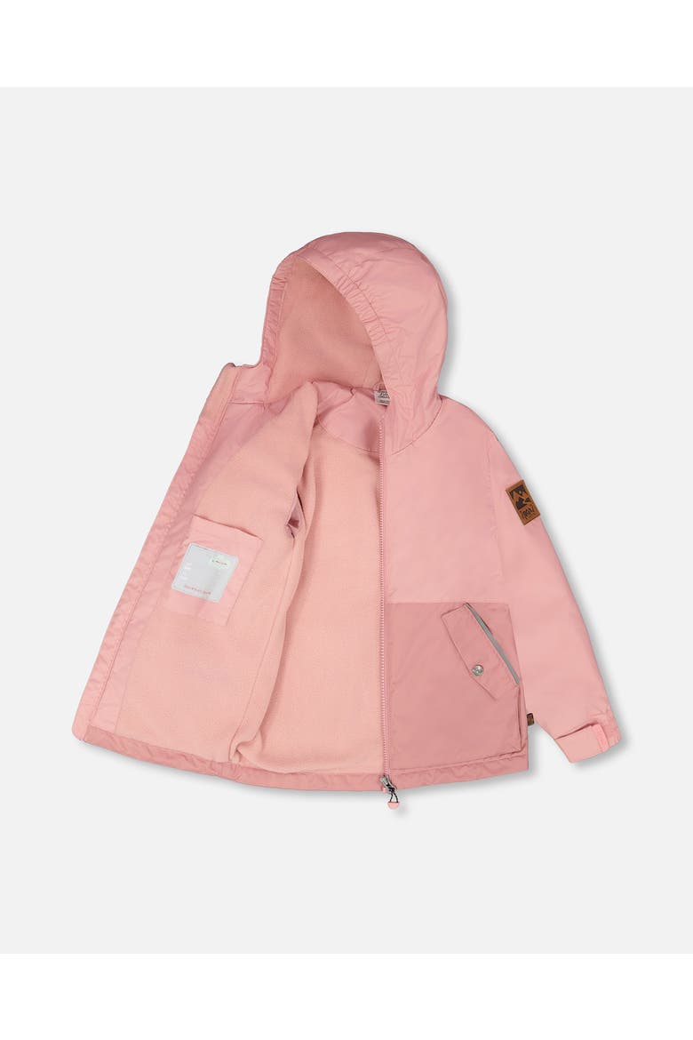 Girl Mid-Season Flap Pockets Jacket in Recycled Polyester, Alternate, color, Light Pink