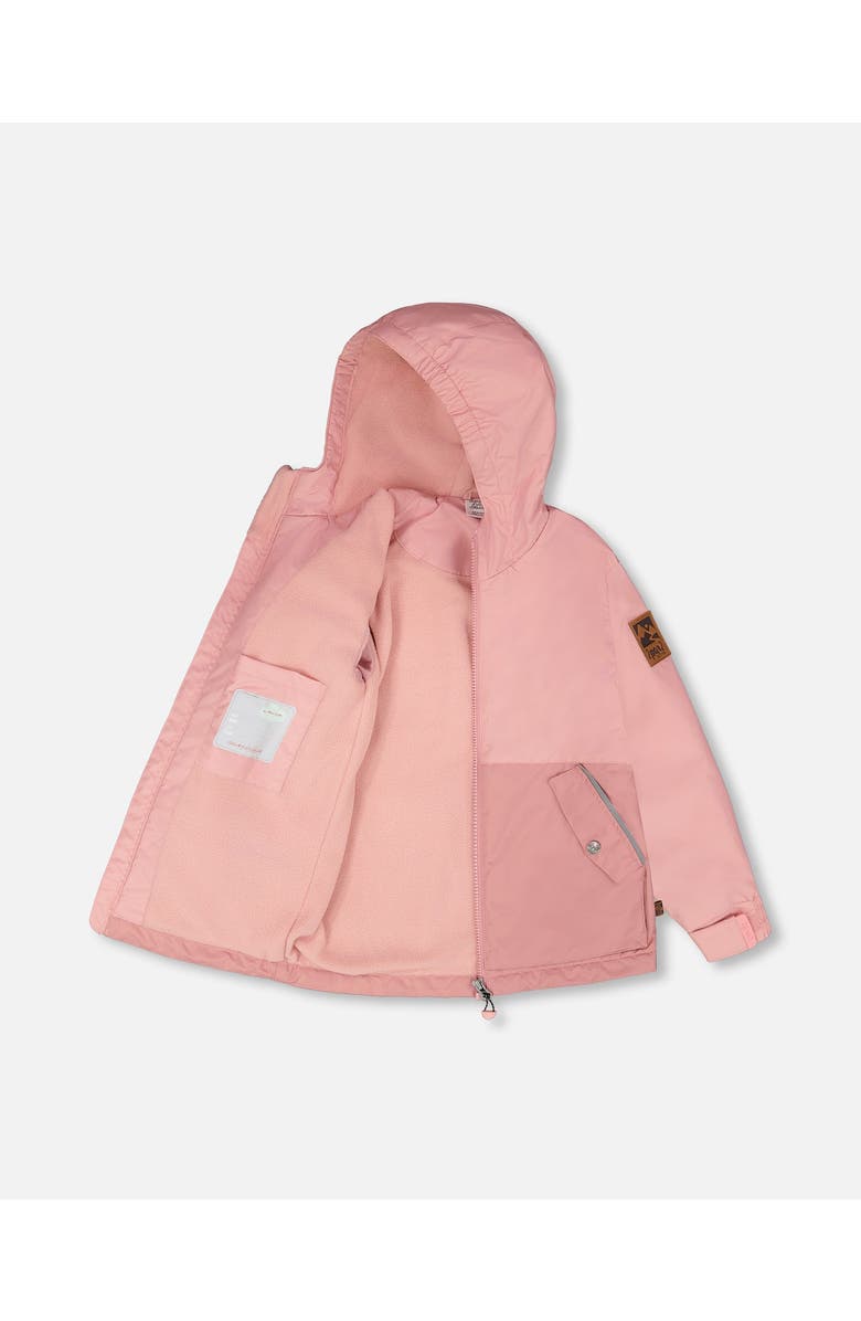 Deux par Deux Girl Mid-Season Flap Pockets Jacket in Recycled Polyester, Alternate, color, Light Pink