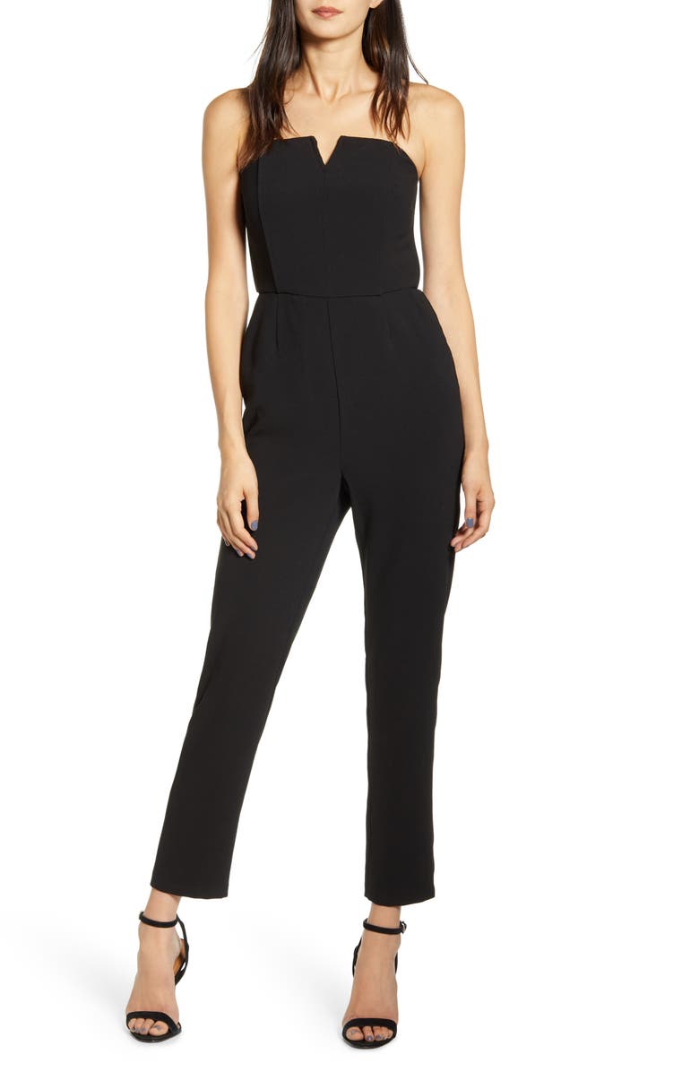 cupcakes and cashmere Jessalyn Strapless Jumpsuit, Main, color, 