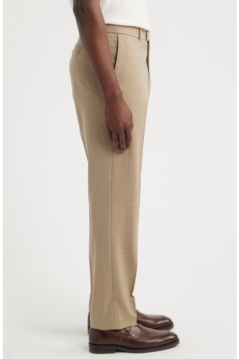 Lightweight Flat Front Mesh Weave Wool Dress Pants, Alternate, color, WICKER LIGHT