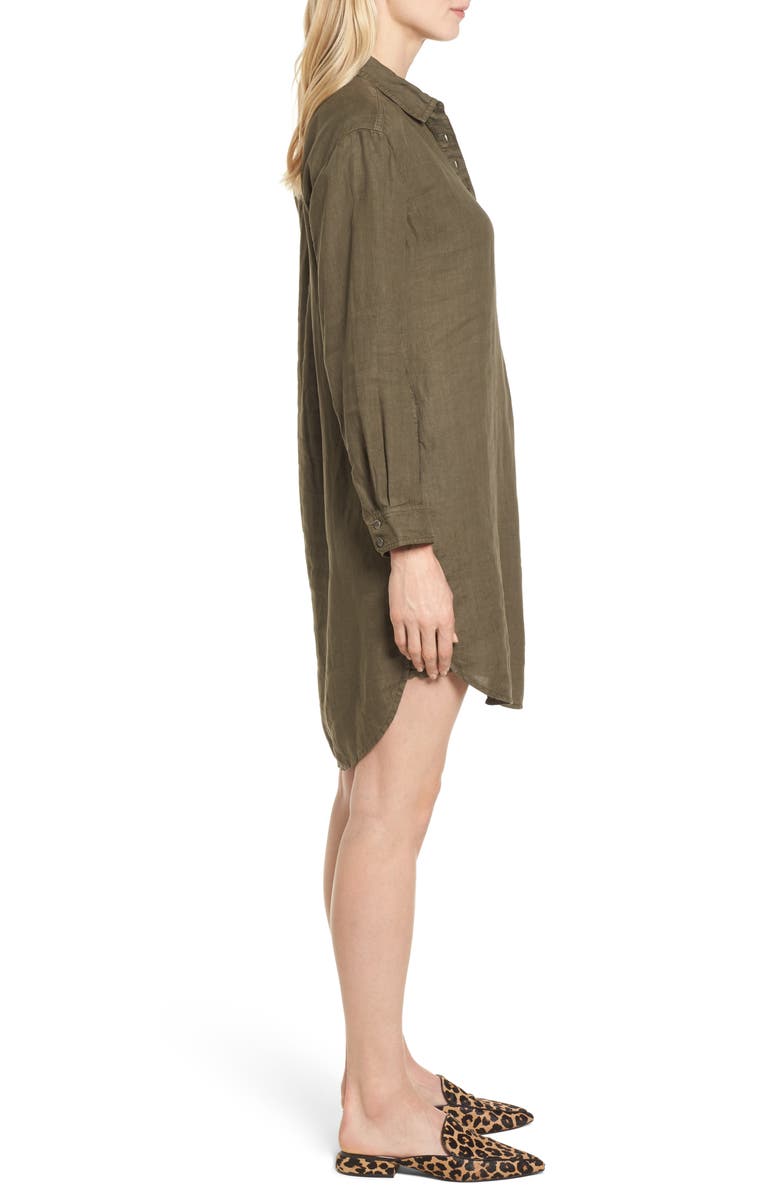 Caslon<sup>®</sup> Linen Shirt Dress, Alternate, color, 