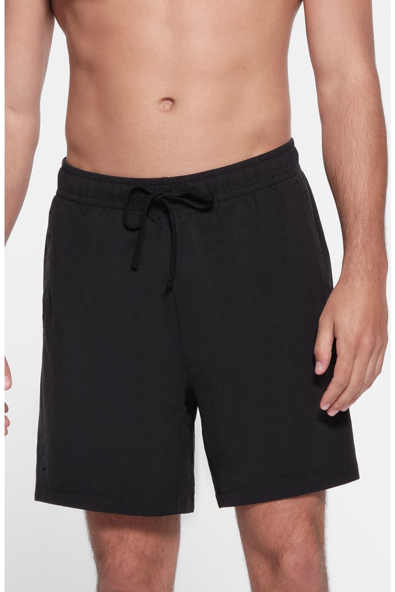 Jersey Lounge Shorts, Main, color, OBSIDIAN