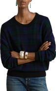 Lauren Ralph Lauren Plaid Merino Wool Sweater