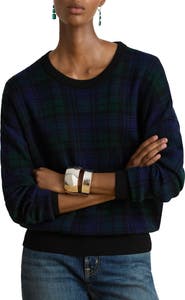 Lauren Ralph Lauren Plaid Merino Wool Sweater