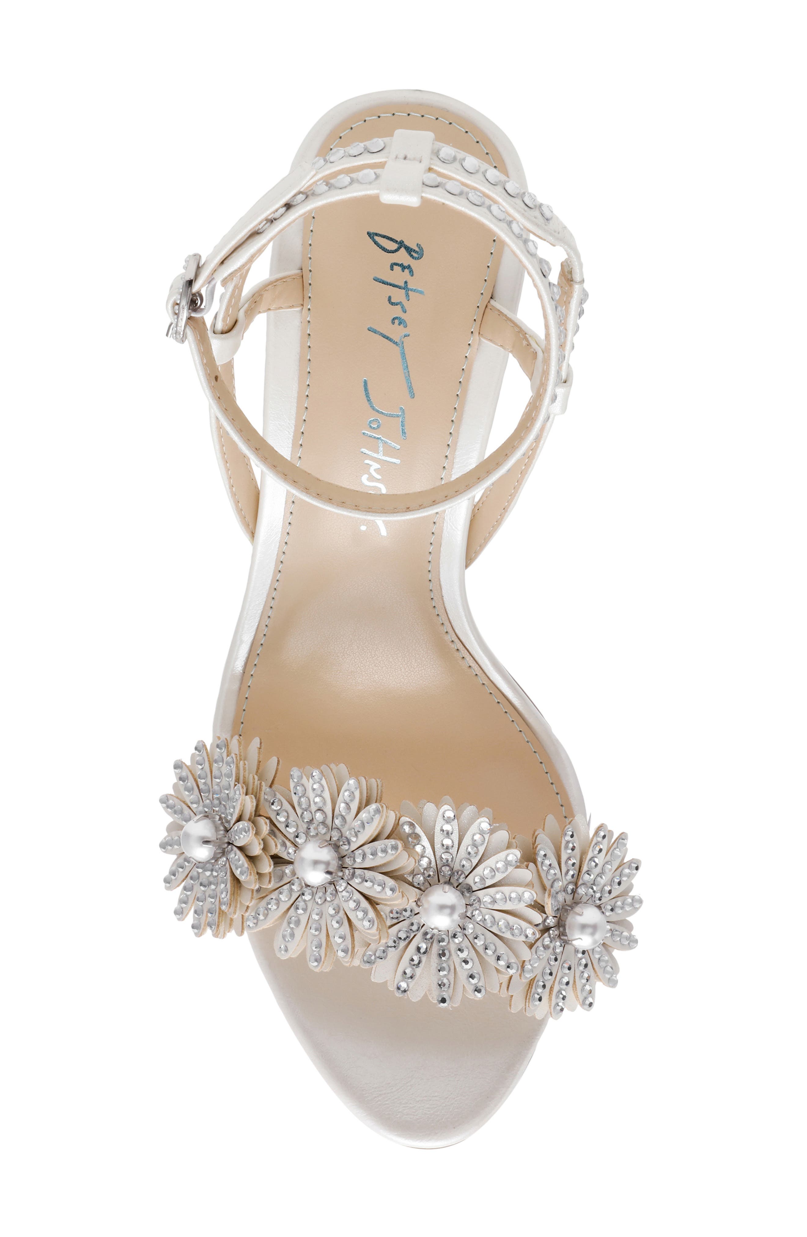 Betsey Johnson Mylee Ankle Strap Sandal, Alternate, color, Ivory