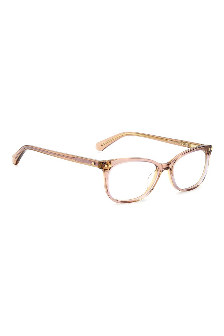 adria 52mm rectangular optical glasses, Alternate, color, BROWN PINK