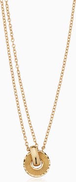 Oradina 14K Yellow Gold Icon Pendant Necklace