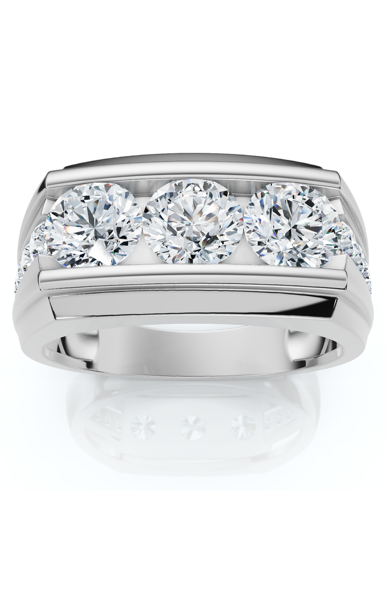 Bliss Diamond Men's 2Ct Diamond Accented Wedding Anniversary Ring 14k Gold Lab Grown FG/VS, Main, color, 14K White Gold